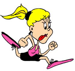 Girl Running Cartoon Clip Art - More information
