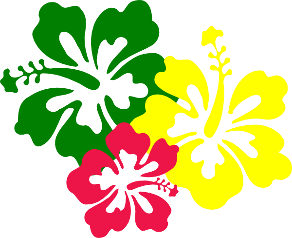 Hibiscus Flower Outline Clipart