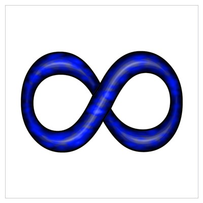 Royal Blue Infinity Symbol Poster