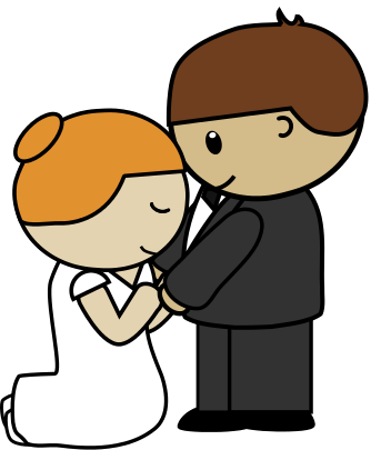 Cartoon funny bride and groom clipart - Clipartix