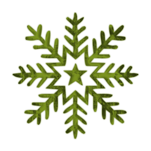 Snowflakes clipart green red