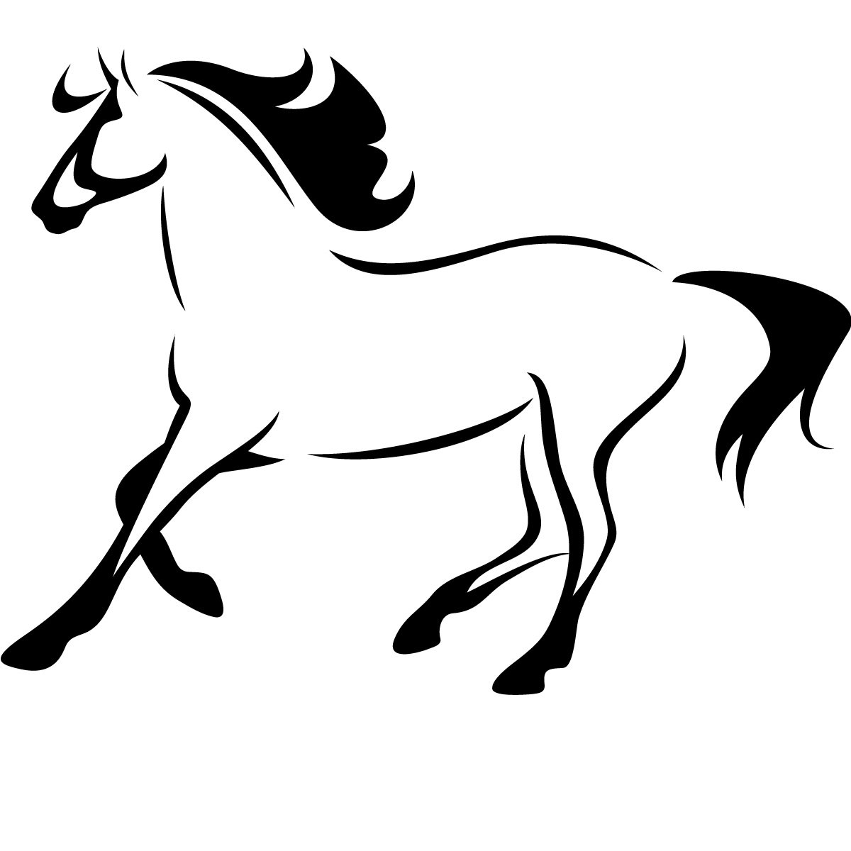 Best Photos of Horse Outline Drawings - Horse Outline Coloring ...
