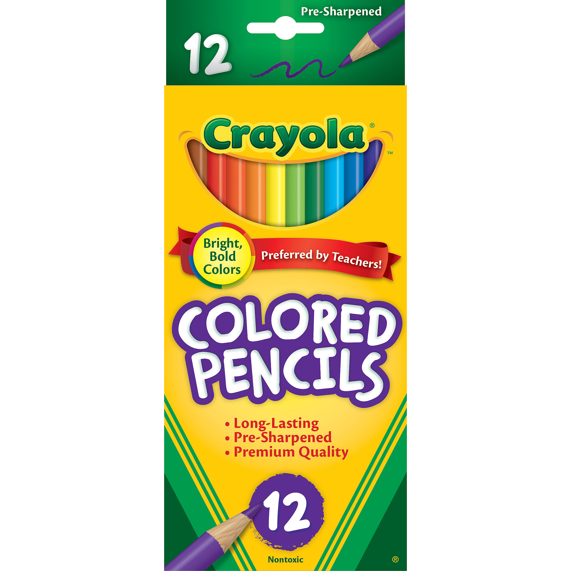 Crayola Long-Barrel Colored Woodcase Pencils, 12-Count - Walmart.com