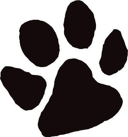 Bulldog paw print clipart