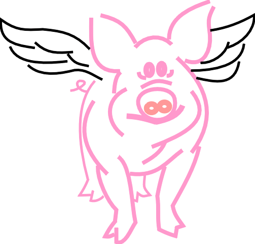 Flying pig clip art