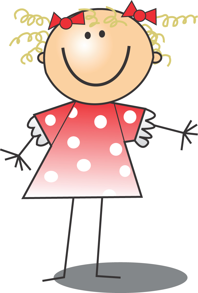 Cartoon Girl Smiling Clipart