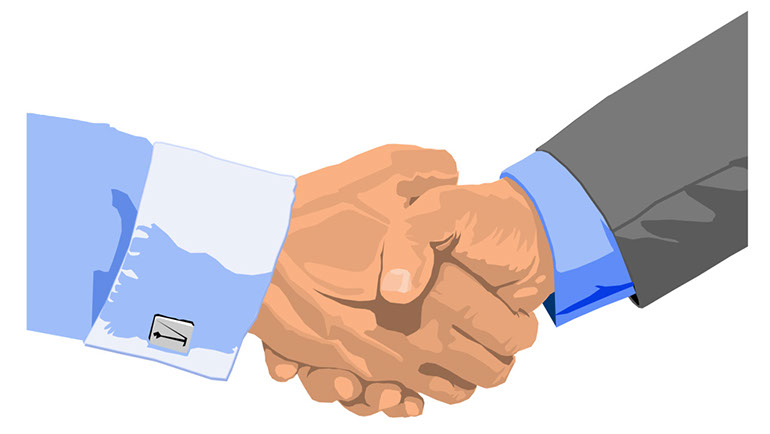 Handshake shaking hands hand shake clip art clipart image image #25064