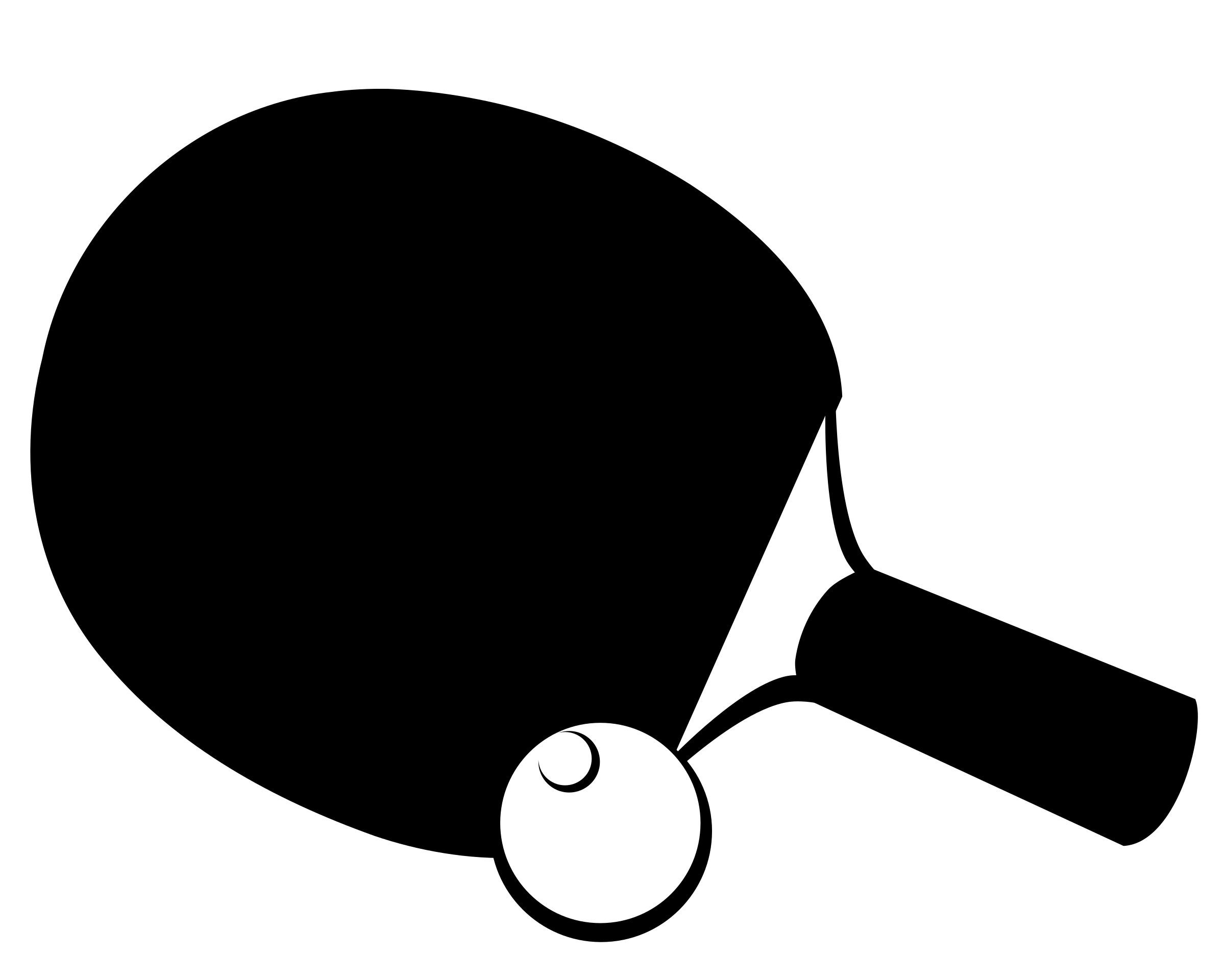 Ping pong clipart black and white