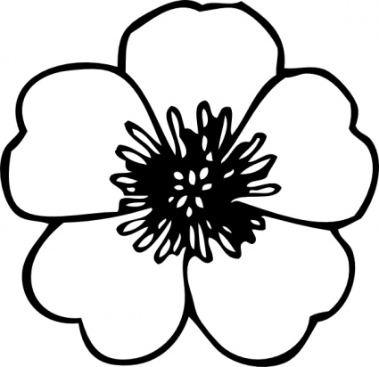 Black And White Flower Outline | Free Download Clip Art | Free ...