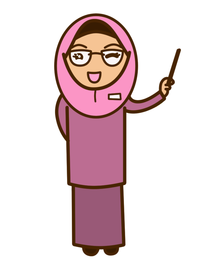Muslim Teacher Cartoon Clipart