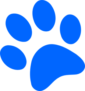 Blue Paw Clipart