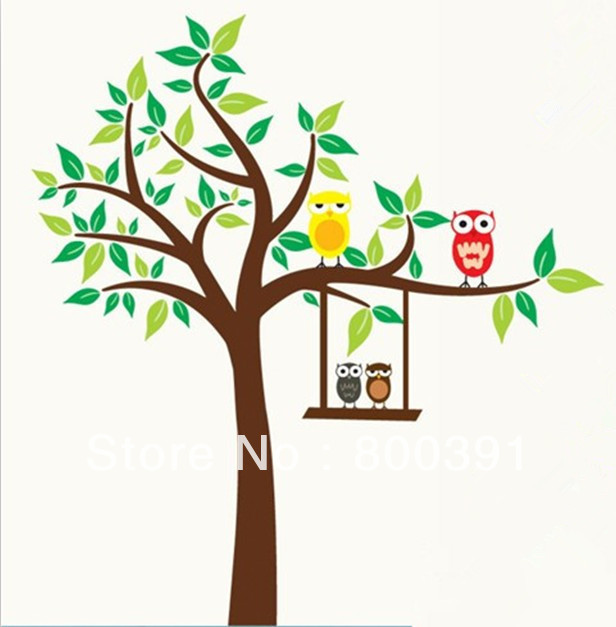 Owl Cartoon In Tree