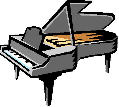 Woman grand piano notes cartoon piano clip art free vector 2 ...