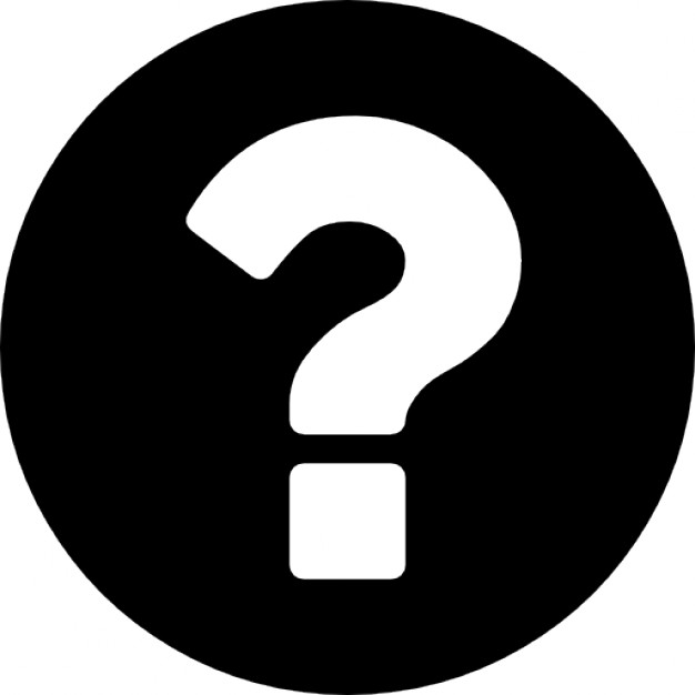 Question mark on a circular black background Icons | Free Download
