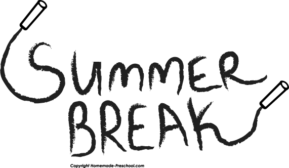 Summer Holidays Clipart Black And White