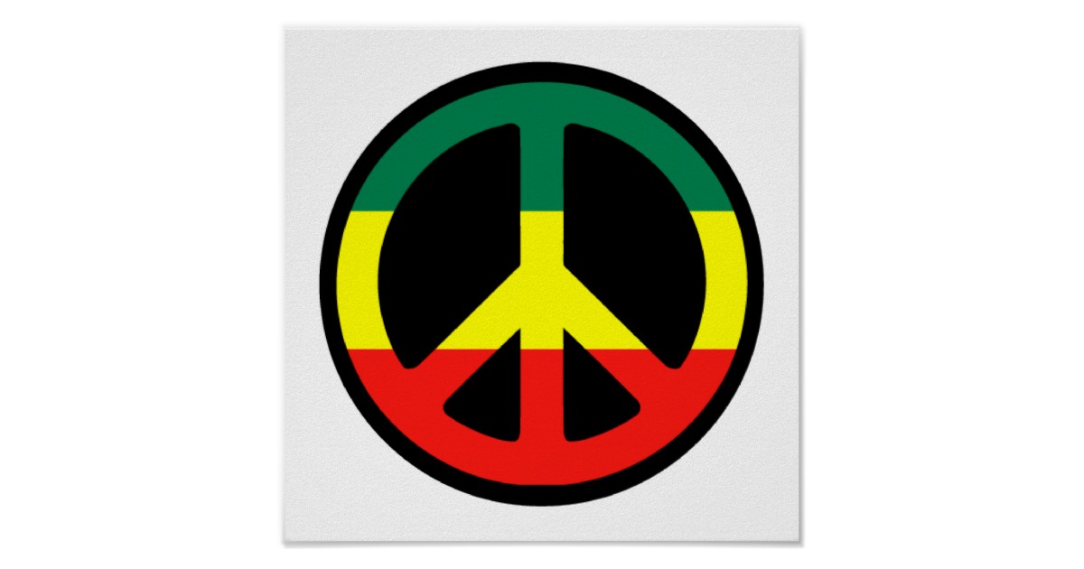 Rasta Peace Symbol Poster | Zazzle