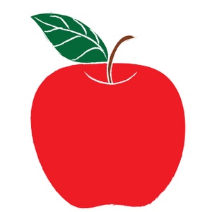 Cute red apple clipart
