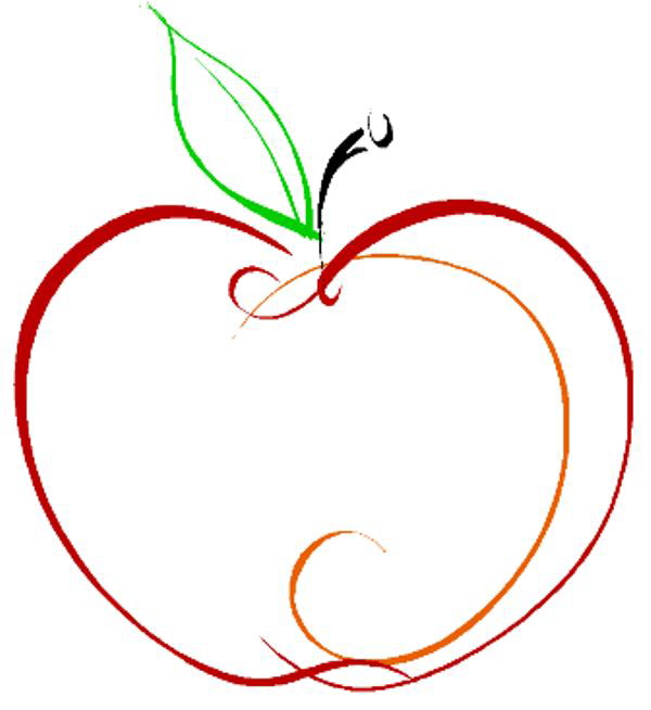 Apple clipart outline