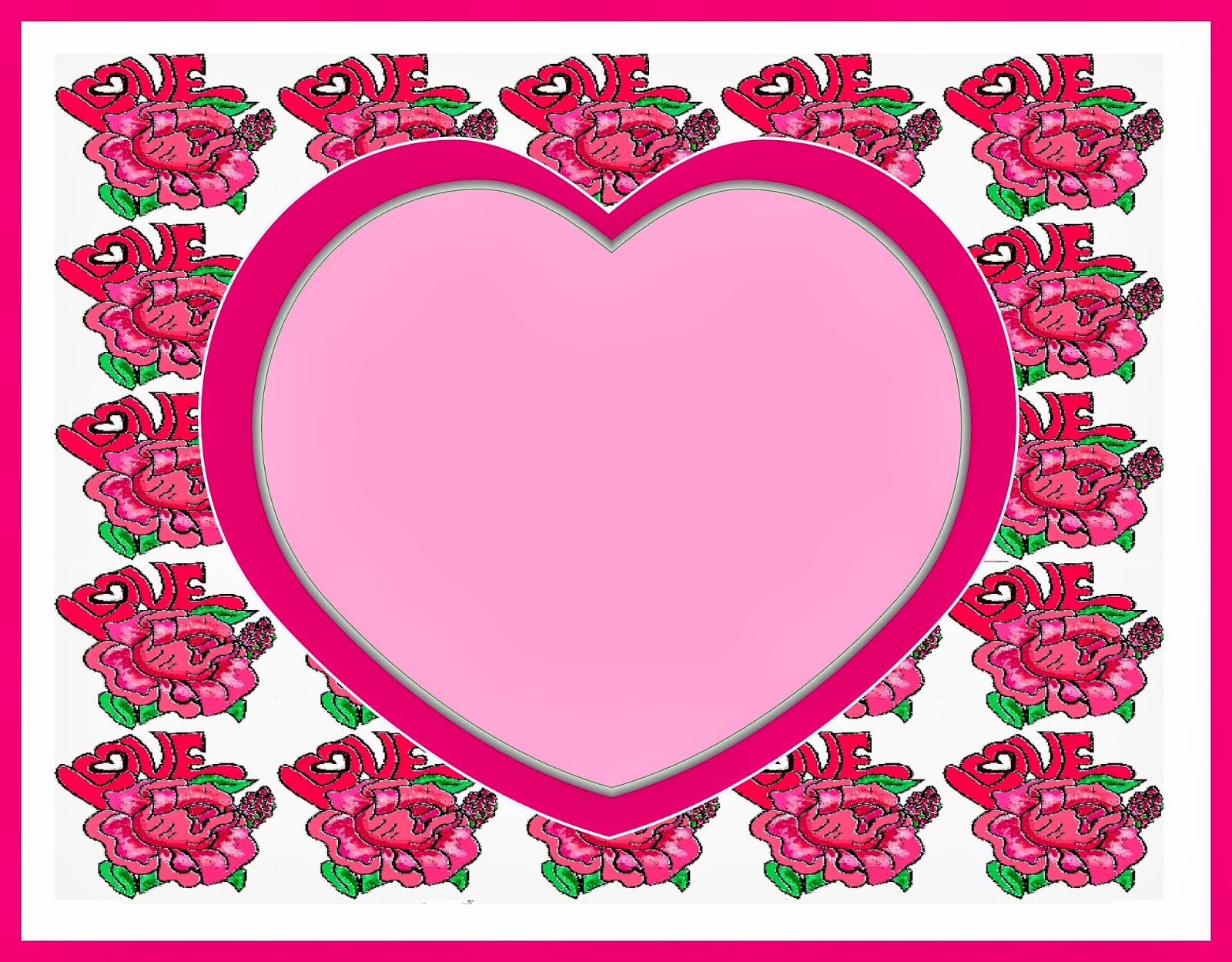 Christian Images In My Treasure Box: Rose Heart Borders And Frames