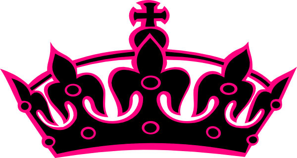 Pink princess crown clipart