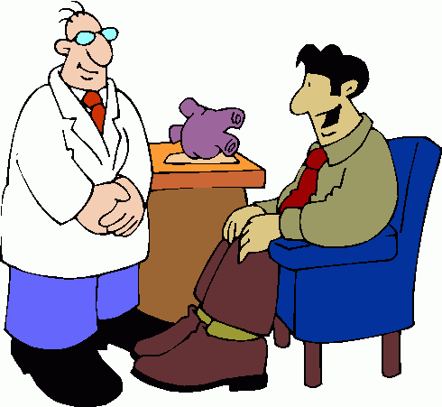 Doctor and patient clipart