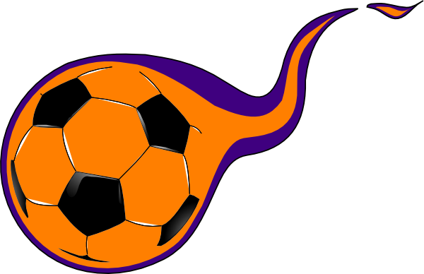 Purple Flame Soccer Ball Clip Art - vector clip art ...