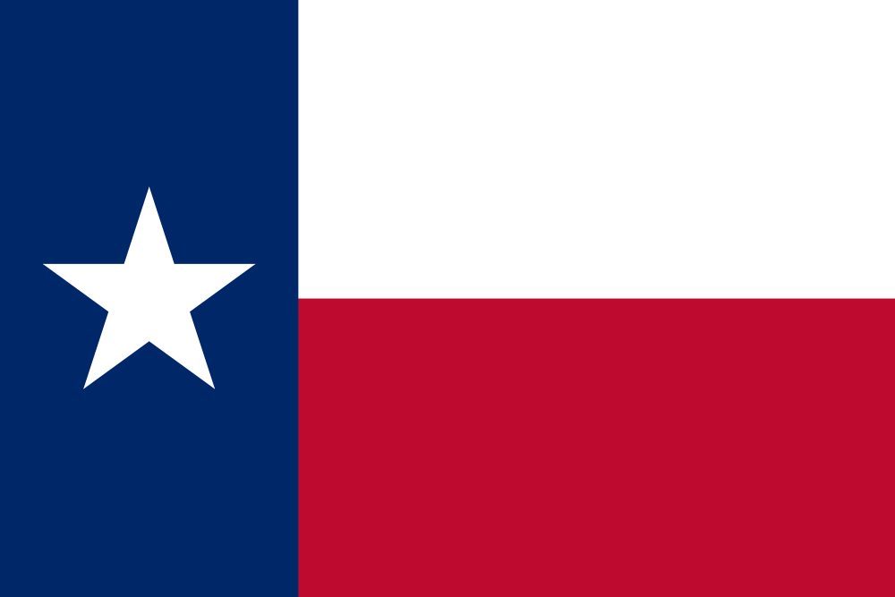 Texas flag outline clipart
