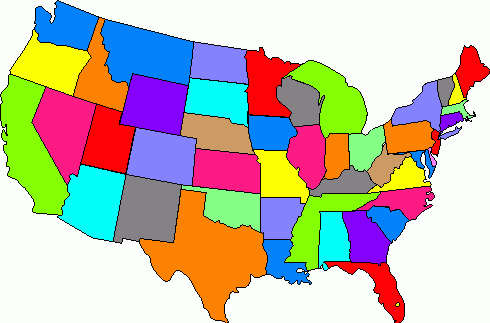 Editable Usa Map Clipart