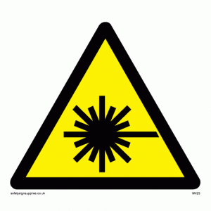 laser hazard warning symbol only from Safety Sign Supplies