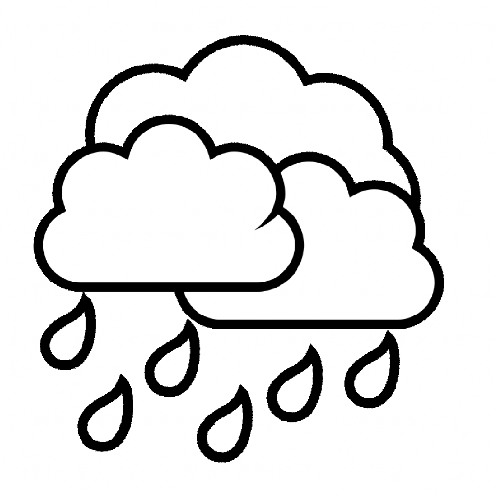 Raindrop Coloring Sheets for Children – Barriee