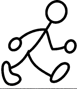 Man walking stick figure clipart