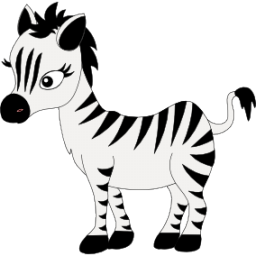 Baby zebra clip art