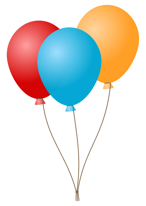 Party Balloons And Confetti - Free Clipart Images