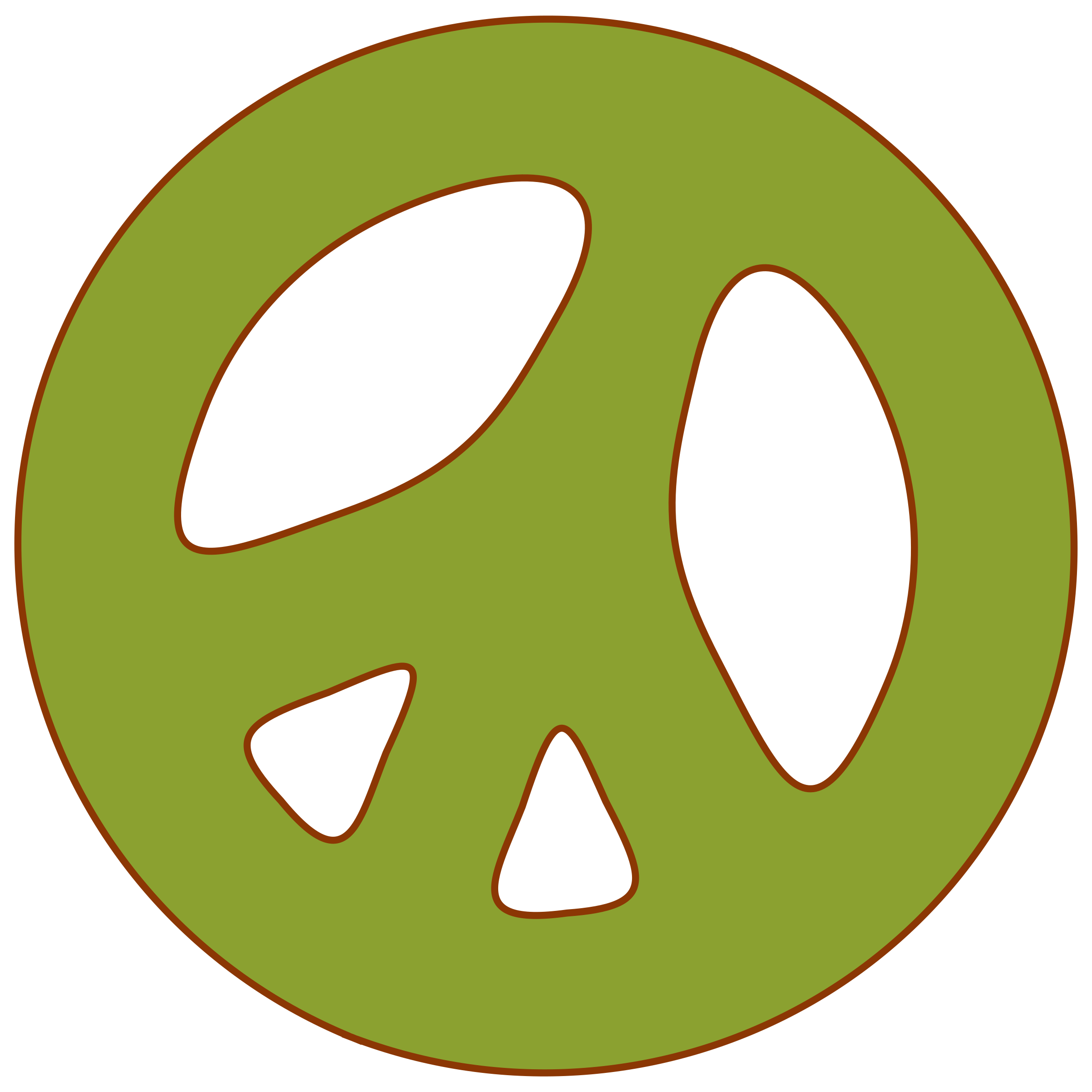 Clipart - Peace Sign Green