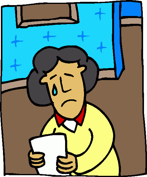 A person crying clipart