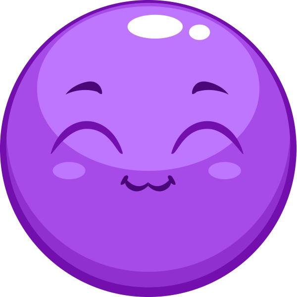 Purple Happy Smiley - Facebook Symbols and Chat Emoticons