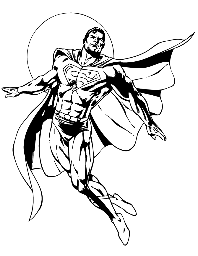 Superman Cartoon Black And White - ClipArt Best