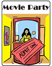 Printable Movie Ticket Theme Party Invitations Templates