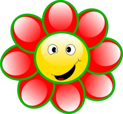 Happy Smile Flower Clipart