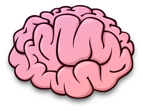 Simple Cartoon Brain Clipart - Free to use Clip Art Resource