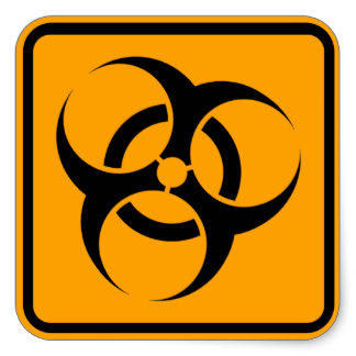 Biohazard Warning Sign Stickers | Zazzle