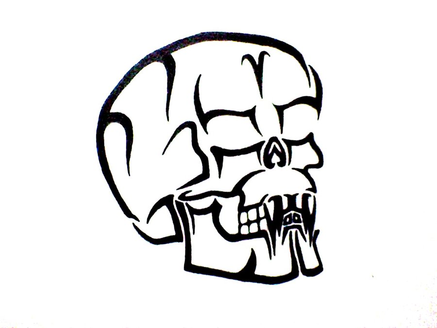 Tribal Skull Clipart