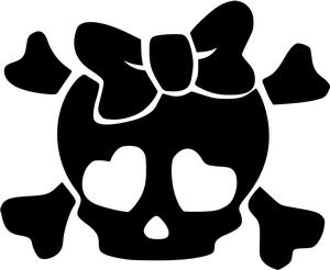 Girly Skull And Crossbones Clipart