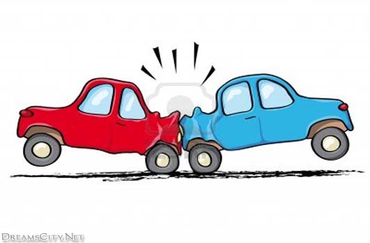 Cartoon car accident clipart