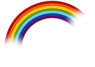 Half Animated Rainbow Clipart