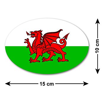 Welsh Dragon Car Sticker / Decal - The National Flag of Wales ...