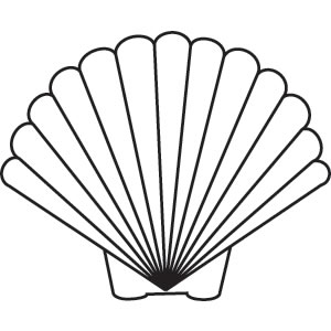 Best Photos of Simple Scallop Shell Outline - Scallop Shell Clip ...