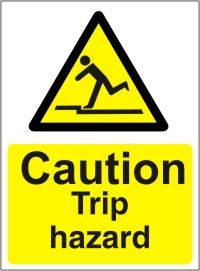 Caution Trip Hazard - Health and Safety Sign WAG 04