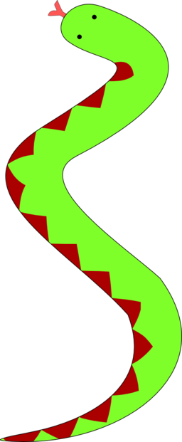 Green Snake With Red Belly Clipart Royalty Free ...