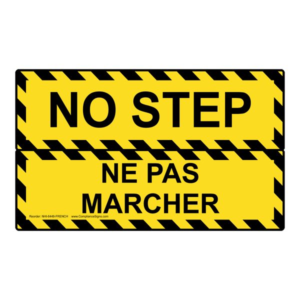 Bilingual English + French Safety Signs - Safety Signs Labels at ...